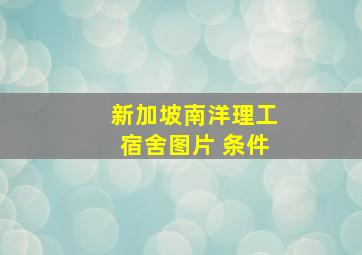 新加坡南洋理工宿舍图片 条件